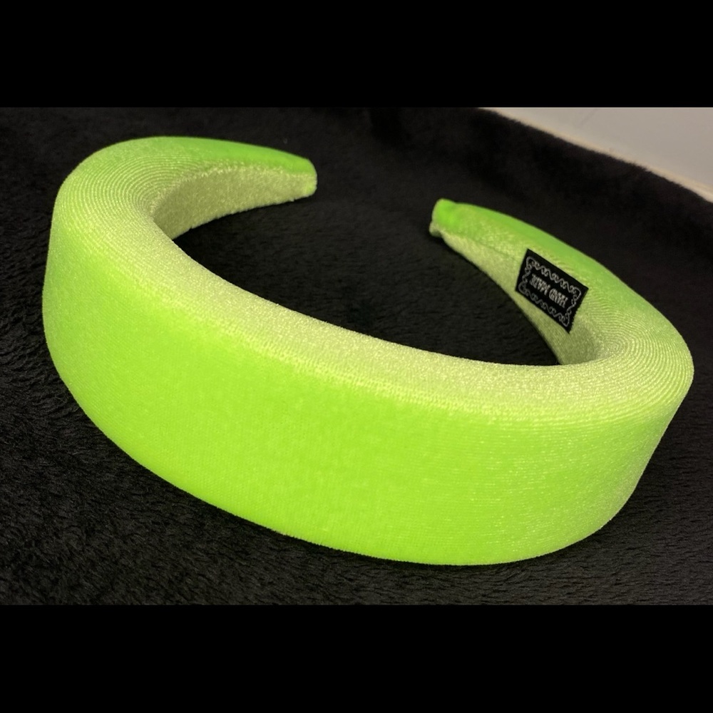 Neon Green Velvet Headband